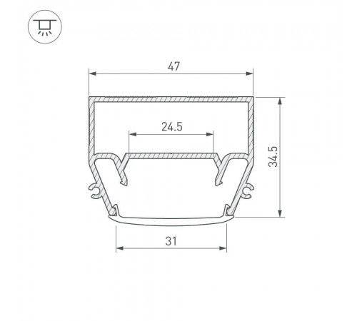 Профиль накладной Arlight 040699 STRETCH