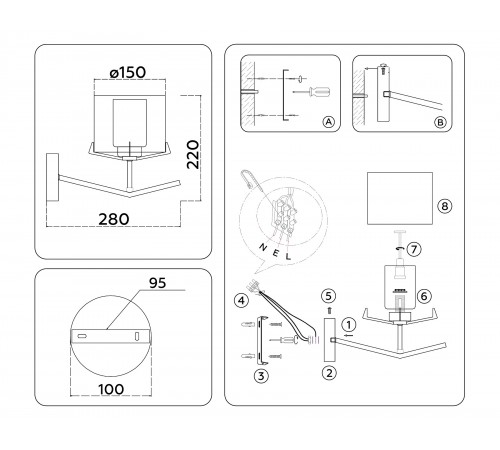 Бра Ambrella Light LH57004 HIGH LIGHT