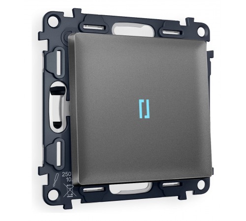 Выключатель одноклавишный с подсветкой без рамки Ambrella Volt MA652020 Quant