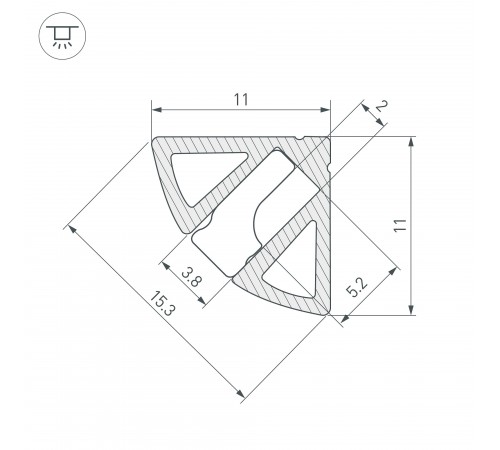 Профиль накладной угловой внутренний Arlight 038197 SL-KANT