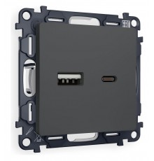 Розетка 2хUSB type A и C без рамки Ambrella Volt MA911010 Quant