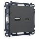 Розетка 2хUSB type A и C без рамки Ambrella Volt MA911010 Quant
