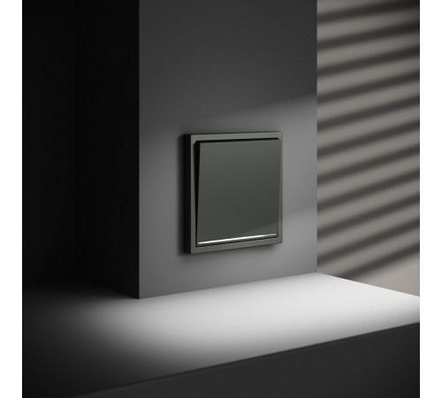 Выключатель одноклавишный с подсветкой без рамки Voltum VLS010206 S70