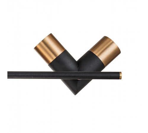 Люстра на штанге Indigo 11036/8R Black Doppio