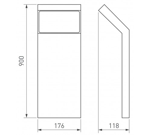 Наземный высокий светильник Arlight 029992 Ecran