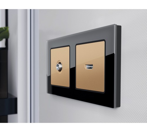 Накладка для ТВ-розетки Ambrella Volt AP6130 Quant