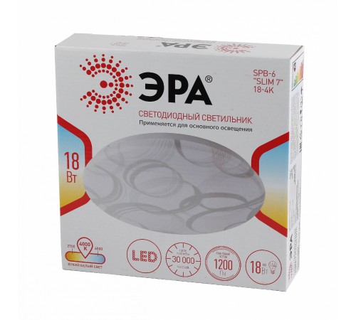 Накладной светильник Эра SPB-6 Slim 7 18-4K Slim