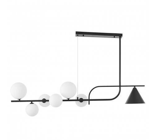 Светильник на штанге LUMINA DECO LDP 7036-7 BK+WT AMADEO