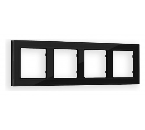 Рамка на 4 поста Ambrella Volt AF380804 Platos Стекло натуральное