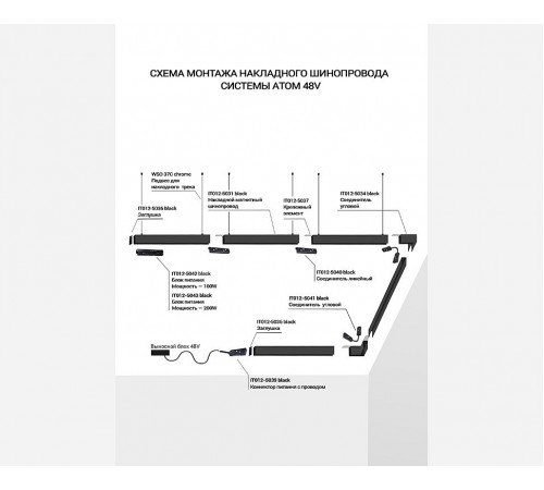 Заглушка для трека Italline IT012-5035 black Atom