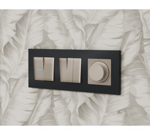 Выключатель трехклавишный без рамки Ambrella Volt MA365010 Quant