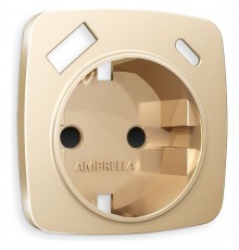 Накладка для розетки с заземлением и со шторками и 2хUSB type A и C Ambrella Volt OP6100 Quant