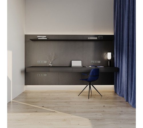 Розетка с заземлением и со шторкой, без рамки Voltum VLS040206 S70