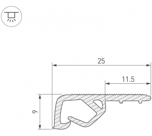 Профиль для контурной подсветки натяжного потолка Arlight 039517