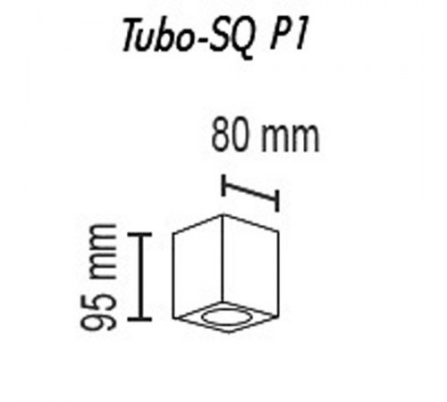 Накладной светильник TopDecor Tubo8 SQ P1 29 Tubo8 SQ