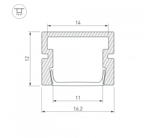 Профиль накладной Arlight 028363 PDS