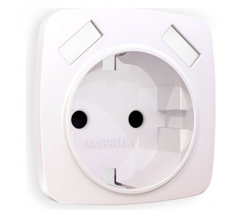 Накладка для розетки с заземлением и со шторками и 2хUSB type A Ambrella Volt OP2090 Quant
