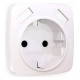 Накладка для розетки с заземлением и со шторками и 2хUSB type A Ambrella Volt OP2090 Quant