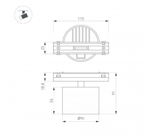 Светильник на штанге Arlight 044474 MAG-VIBE