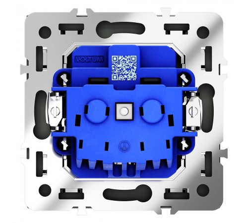Розетка с заземлением и со шторкой, без рамки Voltum VLS040206 S70