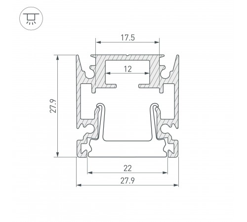 Профиль накладной Arlight 034946 HR