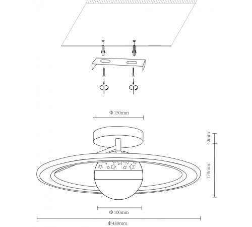 Накладной светильник Velante 431-307-02 Velante