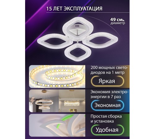 Потолочная люстра Natali Kovaltseva LED LAMPS 81455 SM