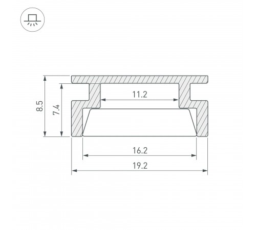 Профиль накладной Arlight 044793 HR