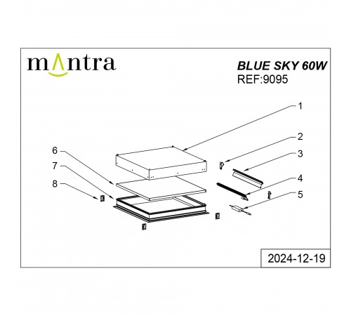 Встраиваемый светильник Mantra 9095 Blue Sky