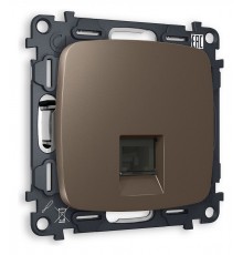 Розетка Ethernet RJ-45 и со шторками, без рамки Ambrella Volt MO642010 Quant