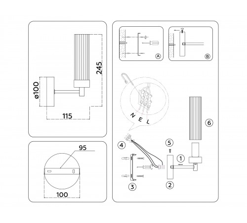 Бра Ambrella Light LH55154 HIGH LIGHT
