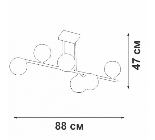Люстра на штанге Vitaluce V2046-1/6PL V2046