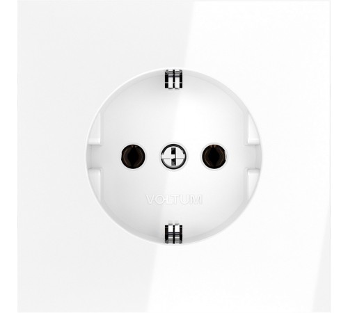 Розетка с заземлением, без рамки Voltum VLS040101 S70