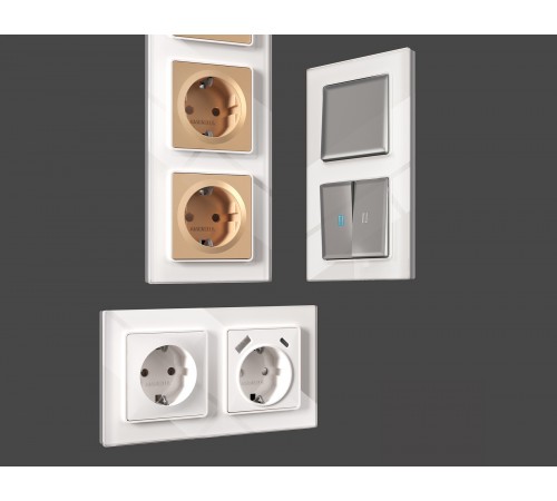 Рамка на 1 пост Ambrella Volt AF330101 Platos Стекло органическое