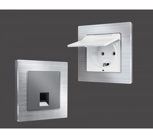 Рамка на 1 пост Ambrella Volt AF550101 Platos Металл