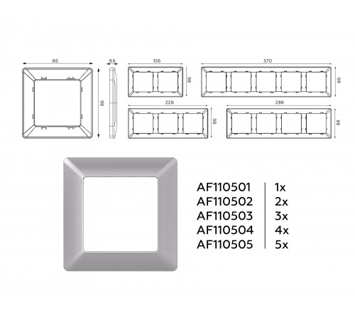 Рамка на 3 поста Ambrella Volt AF110503 Line