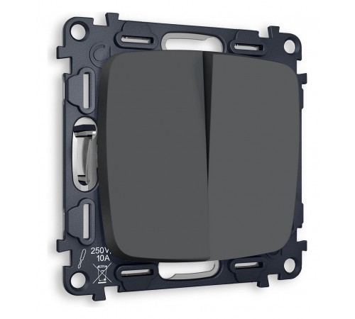 Выключатель двухклавишный без рамки Ambrella Volt MO903010 Quant