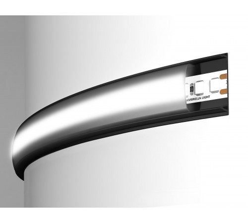 Профиль накладной гибкий Ambrella Light GP1600BK/BK GP