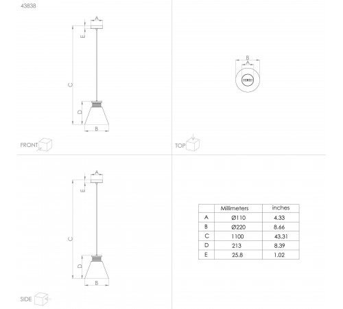 Подвесной светильник Eglo 43838 Twicken