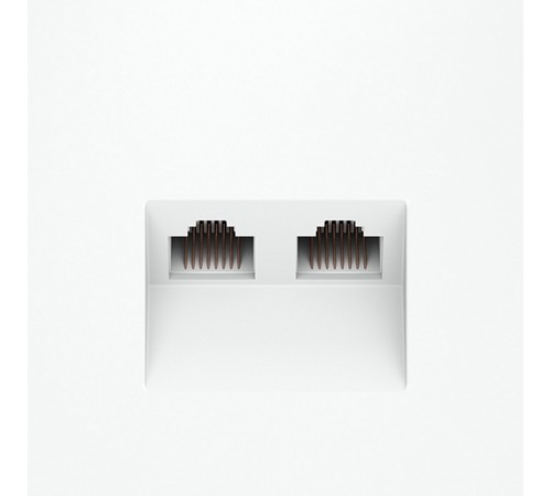 Розетка двойная Ethernet RJ-45 без рамки Voltum VLS060202 S70