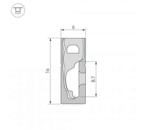 Профиль для плинтусов гибкий Arlight 045788 WPH-FLEX