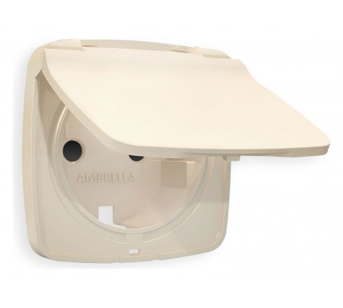 Накладка для розетки влагозащищенной с заземлением и со шторками с крышкой Ambrella Volt OP3280 Quant