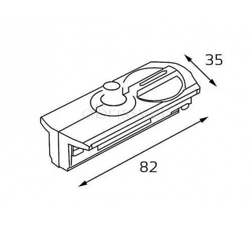 Переходник для трека Italline WSO 77C white WSO