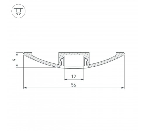 Профиль для ступеней Arlight 016149 ARH-FLAT-2000 ANOD