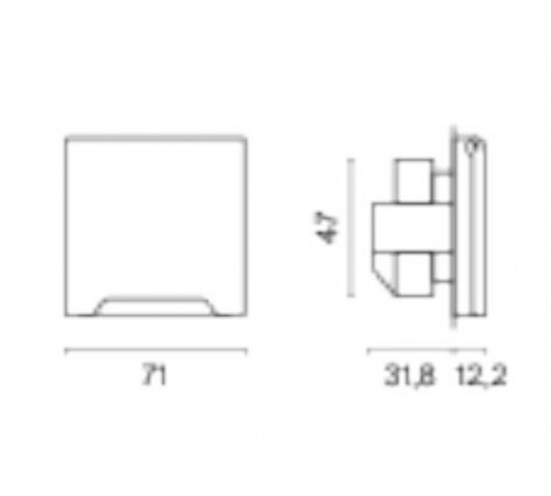 Розетка с заземлением и со шторкой, без рамки с крышкой Voltum VLS040302 S70