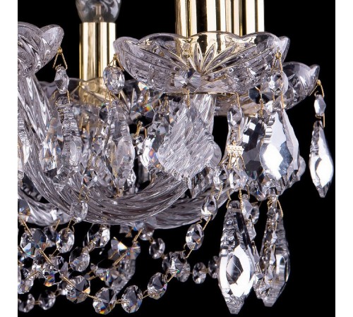 Подвесная люстра Bohemia Ivele Crystal 1402/10/240/G/Leafs 1402
