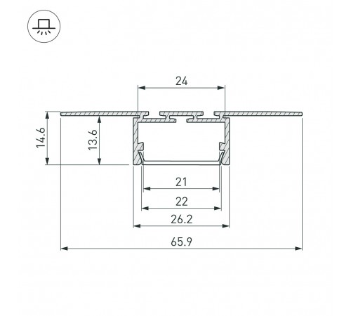 Профиль встраиваемый Arlight 033688 PLS-LOCK