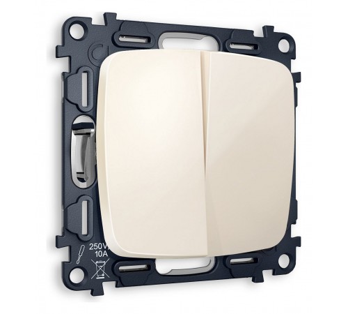 Выключатель двухклавишный без рамки Ambrella Volt MO303010 Quant