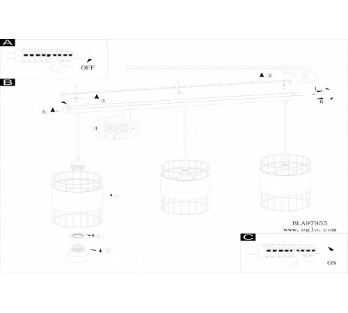Подвесной светильник Eglo 97955 Norumbega
