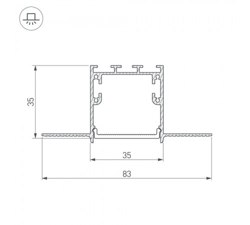 Соединитель угловой L-образный накладной Arlight 030095 S-LUX
